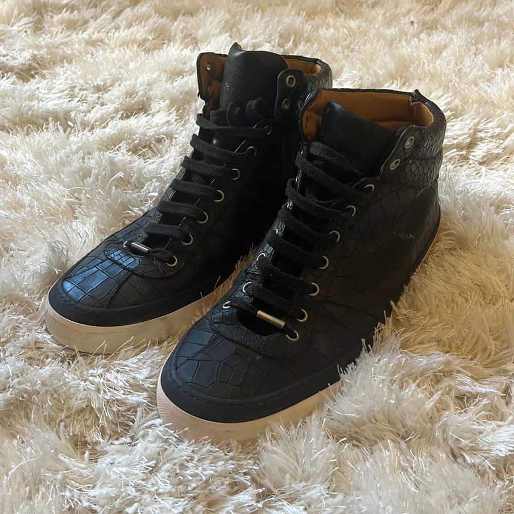 Men’s Jimmy Choo High-top Sneakers Size 12/45 Black Authentic (Receipt Included)